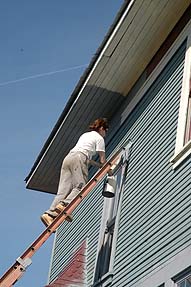 Kass Paints about 25ft up