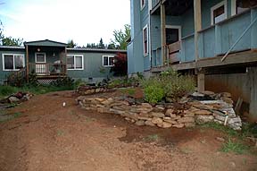 East side some flowers planted